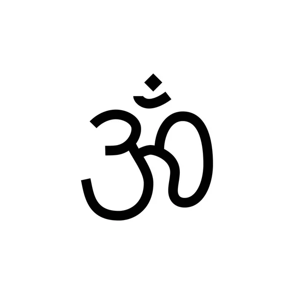 Hinduismus als Zeichensymbol. Element der Religion Zeichen-Symbol für mobile Konzept und Web-Apps. detaillierte Hinduismus om Symbol kann für Web-und mobile verwendet werden — Stockvektor