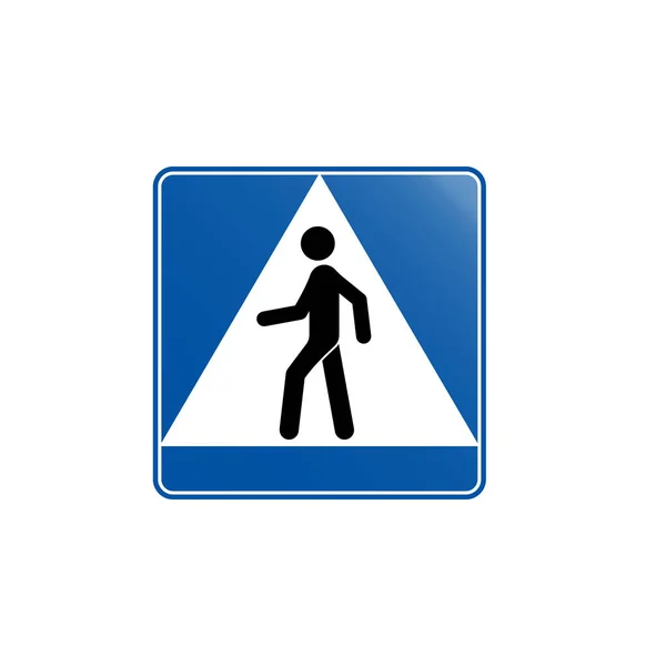 Ikona przejścia dla pieszych. Element ikony znaków drogowych dla koncepcji mobilnej i aplikacji internetowych. Kolorowy pieszych przejście ikona może być używany do Internetu i mobilnych. Ikona Premium — Wektor stockowy