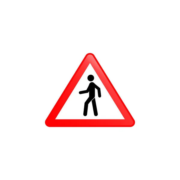 Fußgänger verbotene Ikone. Element des Verkehrszeichensymbols für mobile Konzepte und Web-Apps. Farbige Fußgänger verbotene Symbol kann für Web-und Mobiltelefone verwendet werden. Premiumsymbol — Stockvektor