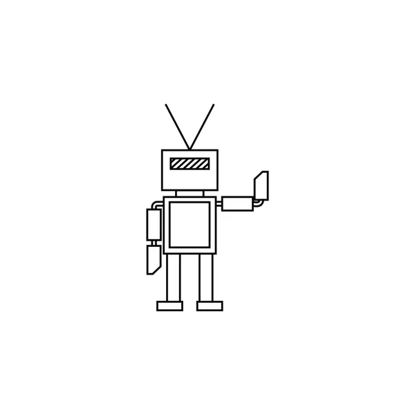 Ikonę robota. Element popularnej ikony robota. Wysokiej jakości projekt graficzny. Znaki, ikona kolekcja symboli dla stron internetowych, projektowanie stron internetowych, — Wektor stockowy