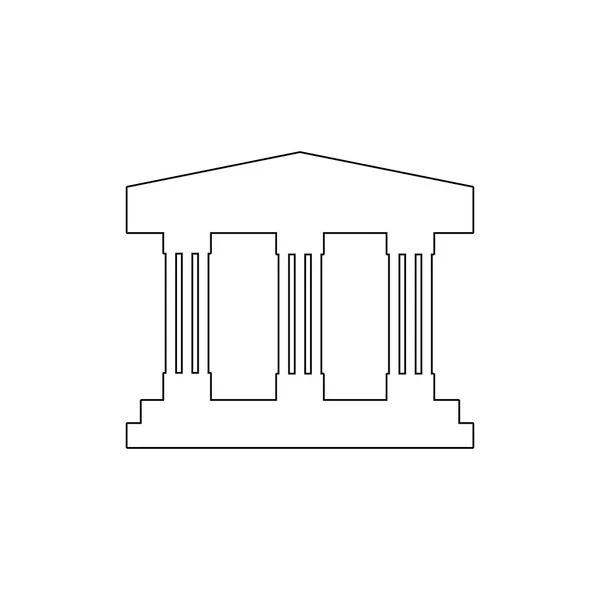 Umrisse eines Museumsgebäudes. Elemente von Gebäuden Illustration Symbol. Zeichen und Symbole können für Web, Logo, mobile App, ui, ux verwendet werden — Stockvektor