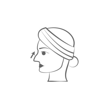 plastik cerrahi el çizmek simgesi. Yüz ve vücut kaldırma illüstrasyon simgesi elemanları. İşaretler ve semboller beyaz arka plan üzerinde web, logo, mobil uygulama, Ui, Ux için kullanılabilir