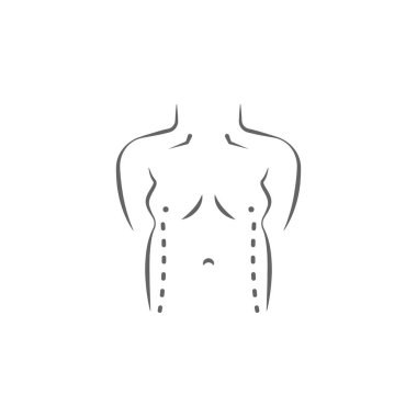 plastik cerrahi el çizmek simgesi. Yüz ve vücut kaldırma illüstrasyon simgesi elemanları. İşaretler ve semboller beyaz arka plan üzerinde web, logo, mobil uygulama, Ui, Ux için kullanılabilir