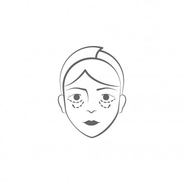 plastik cerrahi el çizmek simgesi. Yüz ve vücut kaldırma illüstrasyon simgesi elemanları. İşaretler ve semboller beyaz arka plan üzerinde web, logo, mobil uygulama, Ui, Ux için kullanılabilir