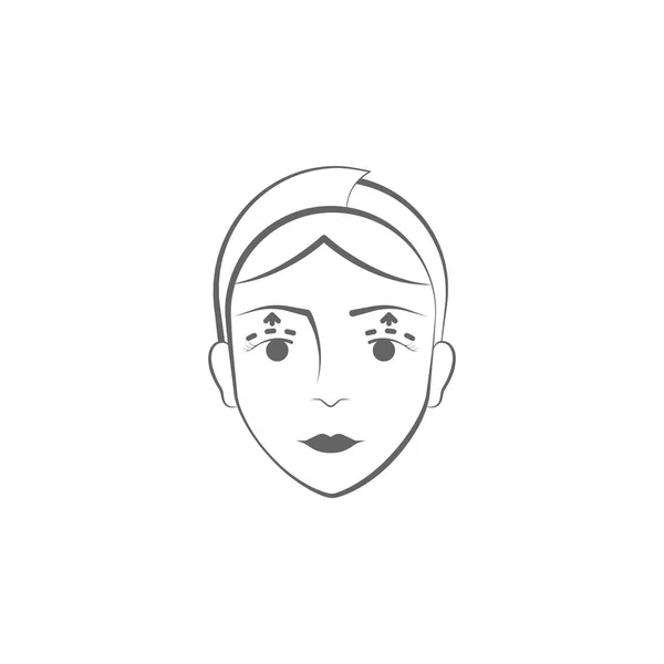 Plastikkirurgi hand Rita ikon. Element av ansikte och kropp lyfta illustration ikon. Skyltar och symboler kan användas för webb, logo, mobilapp, UI, UX på vit bakgrund — Stock vektor