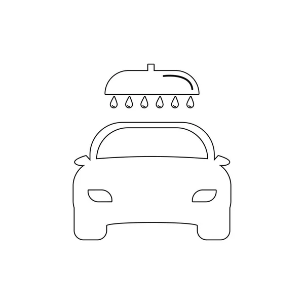 Icono del contorno de lavado de coches. Elementos del icono de la ilustración de reparación de automóviles. Los signos y símbolos se pueden utilizar para la web, logotipo, aplicación móvil, interfaz de usuario, UX — Vector de stock