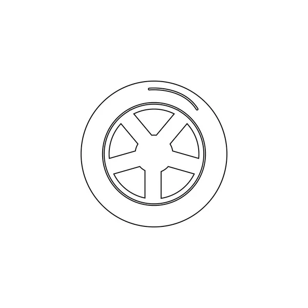 Reifenumrisssymbol. Elemente der Auto-Reparatur Illustration Symbol. Zeichen und Symbole können für Web, Logo, mobile App, ui, ux verwendet werden — Stockvektor