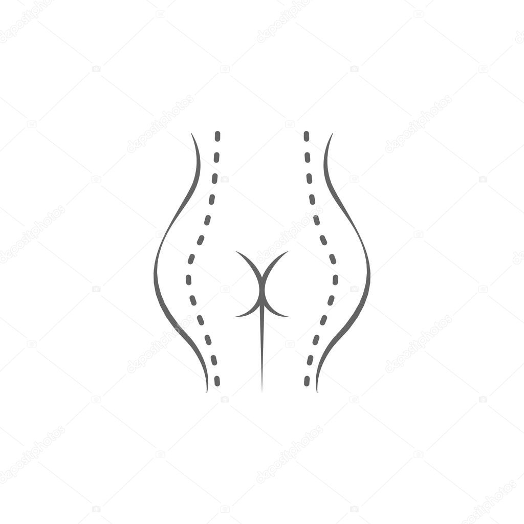 plastic surgery hand draw icon. Elements of face and body lifting illustration icon. Signs and symbols can be used for web, logo, mobile app, UI, UX on white background