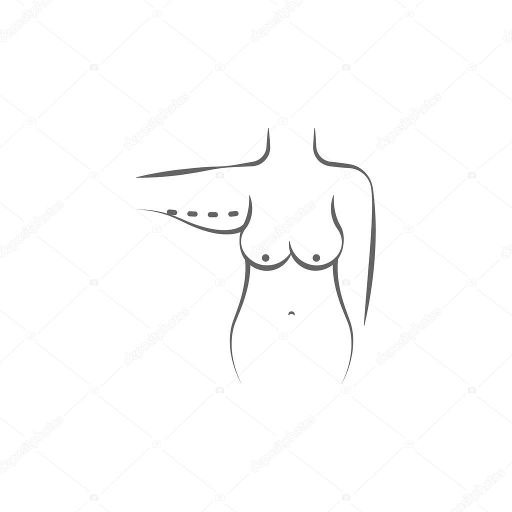 plastic surgery hand draw icon. Elements of face and body lifting illustration icon. Signs and symbols can be used for web, logo, mobile app, UI, UX on white background