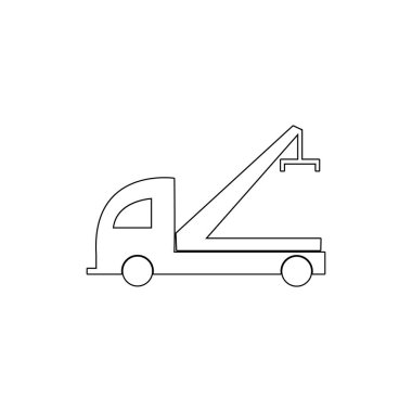 araba çekme hizmeti anahat simgesi. Araç onarım illüstrasyon simgesi nin öğeleri. İşaretler ve semboller web, logo, mobil uygulama, Ui, Ux için kullanılabilir