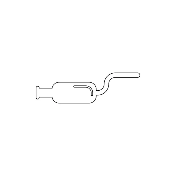 Icône de contour du silencieux. Éléments de réparation automobile icône illustration. Signes et symboles peuvent être utilisés pour le web, logo, application mobile, UI, UX — Image vectorielle