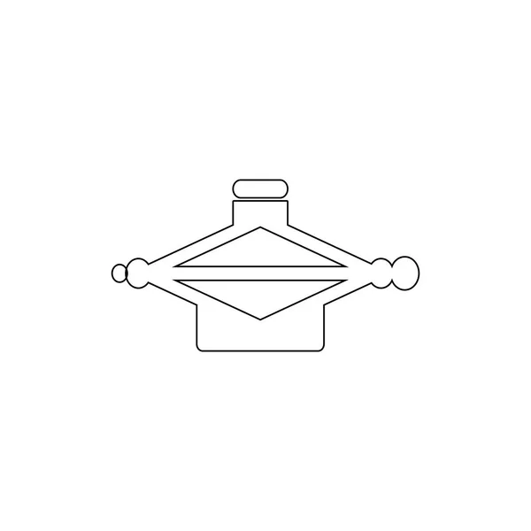 Icône de contour jack. Éléments de réparation automobile icône illustration. Signes et symboles peuvent être utilisés pour le web, logo, application mobile, UI, UX — Image vectorielle