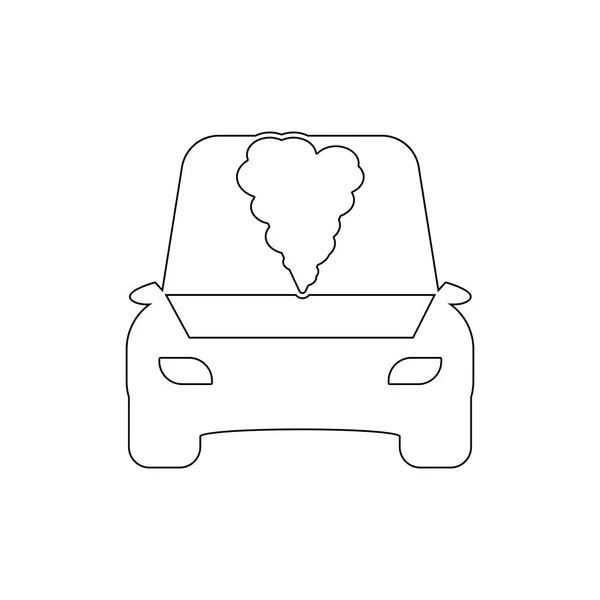 Ícone de esboço de carro capuz aberto. Elementos de reparação automóvel ícone ilustração. Sinais e símbolos podem ser usados para web, logotipo, aplicativo móvel, UI, UX — Vetor de Stock