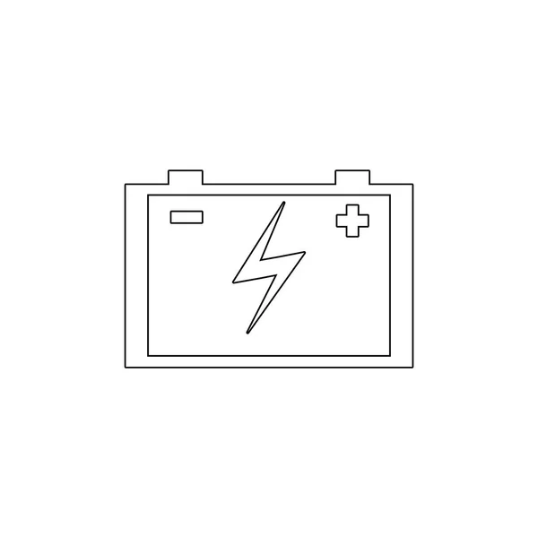 Icona contorno batteria auto. Elementi di riparazione auto icona illustrazione. Segni e simboli possono essere utilizzati per il web, logo, app mobile, UI, UX — Vettoriale Stock