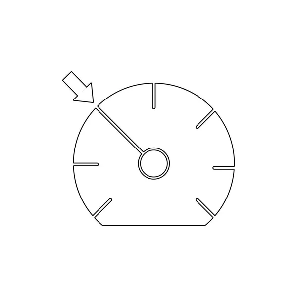 A sebességmérő körvonalának ikonja. Elemeit autójavítás illusztráció ikonra. Jeleket és szimbólumokat lehet használni a webes, logó, mobil alkalmazás, UI, UX — Stock Vector