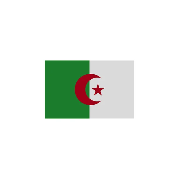 Flaga Algierii kolorowa ikona. Elementy ikony ilustracji flagi. Znaki i symbole mogą być używane do Internetu, logo, aplikacji mobilnej, UI, UX — Wektor stockowy