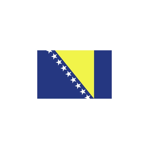 Bandera de Bosnia y Herzegovina icono de color. Elementos del icono de ilustración de banderas. Los signos y símbolos se pueden utilizar para la web, logotipo, aplicación móvil, interfaz de usuario, UX — Vector de stock