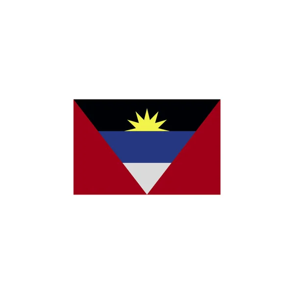 Flagga av Antigua och Barbuda Färgad ikon. Element av flaggor illustration ikon. Skyltar och symboler kan användas för webb, logo, mobilapp, UI, UX — Stock vektor