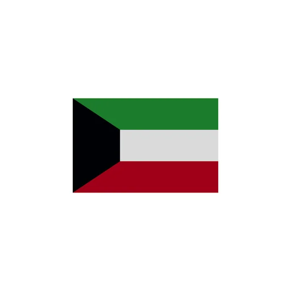 Flaga Kuwejtu kolorowa ikona. Elementy ikony ilustracji flagi. Znaki i symbole mogą być używane do Internetu, logo, aplikacji mobilnej, UI, UX — Wektor stockowy