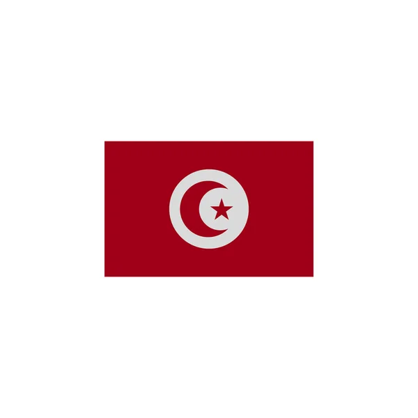 Прапор Тунісу кольоровий значок. Елементи прапорів, ілюстрації, ікони. Знаки та символи можуть бути використані для Web, логотип, мобільний додаток, UI, UX — стоковий вектор