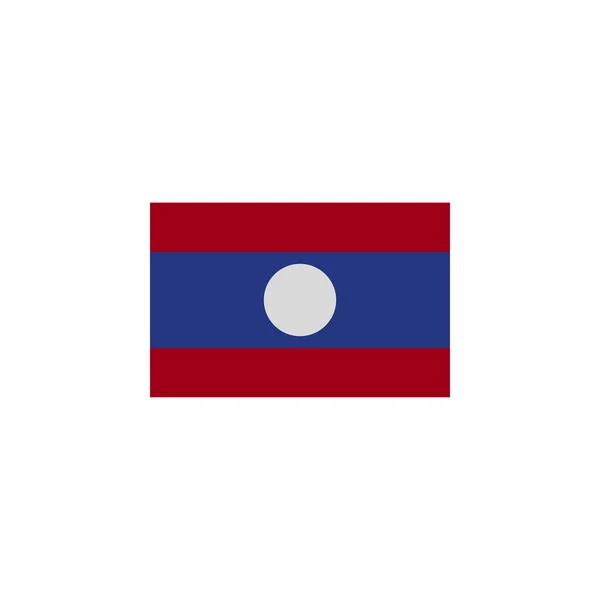 Bandera de Laos icono de color. Elementos del icono de ilustración de banderas. Los signos y símbolos se pueden utilizar para la web, logotipo, aplicación móvil, interfaz de usuario, UX — Vector de stock
