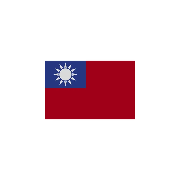 Σημαία της Ταϊβάν έγχρωμο εικονίδιο. Στοιχεία του εικονιδίου απεικόνισης σημαιών. Τα σημεία και τα σύμβολα μπορούν να χρησιμοποιηθούν για το Web, το λογότυπο, την εφαρμογή για κινητές συσκευές, UI, UX — Διανυσματικό Αρχείο