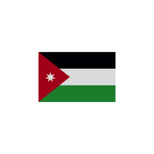 Vlag van Jordanië gekleurd pictogram. Elementen van vlaggen illustratie pictogram. Tekens en symbolen kunnen worden gebruikt voor web, logo, mobiele app, ui, UX — Stockvector