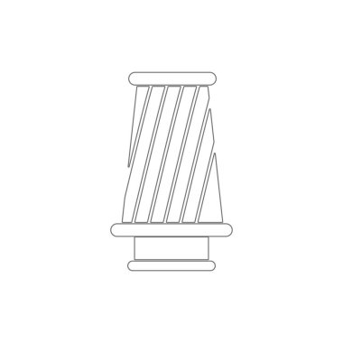 koni filtresi anahat simgesi. Araç onarım illüstrasyon simgesi nin öğeleri. İşaretler ve semboller web, logo, mobil uygulama, Ui, Ux için kullanılabilir