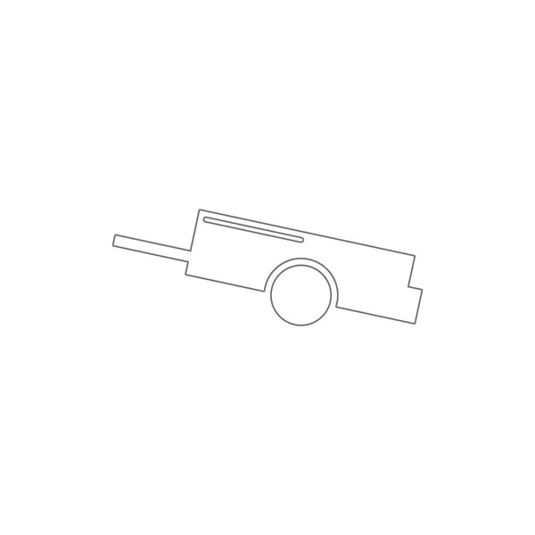 車のトレーラーの輪郭アイコン。車の修理イラストアイコンの要素。看板や記号は、ウェブ、ロゴ、モバイルアプリ、Ui、Uxに使用することができます — ストックベクタ