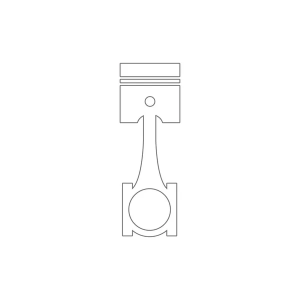 Icône de contour du piston. Éléments de réparation automobile icône illustration. Signes et symboles peuvent être utilisés pour le web, logo, application mobile, UI, UX — Image vectorielle