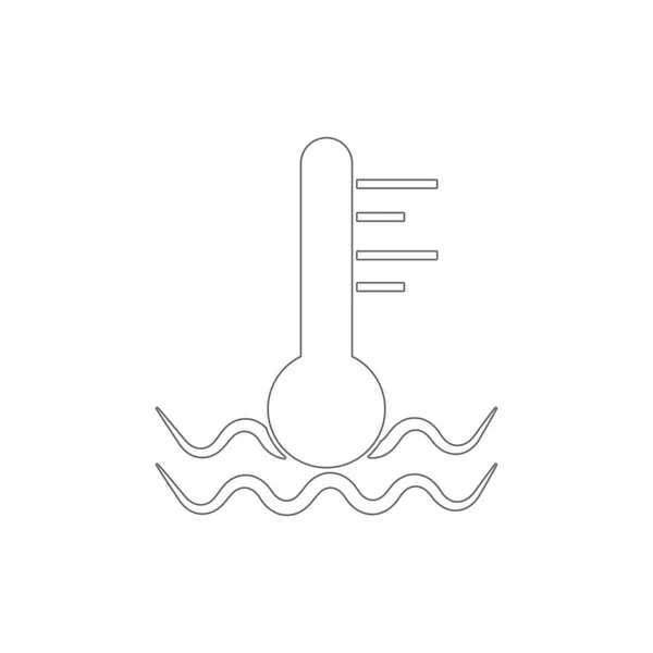 Auto ícone contorno termômetro. Elementos de reparação automóvel ícone ilustração. Sinais e símbolos podem ser usados para web, logotipo, aplicativo móvel, UI, UX —  Vetores de Stock