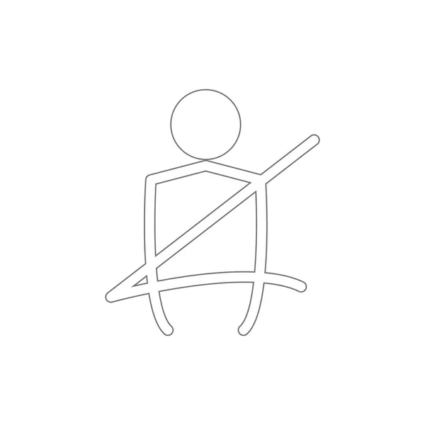 Icono del contorno del cinturón de seguridad del coche. Elementos del icono de la ilustración de reparación de automóviles. Los signos y símbolos se pueden utilizar para la web, logotipo, aplicación móvil, interfaz de usuario, UX — Archivo Imágenes Vectoriales