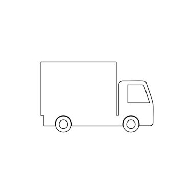 yük vagonu anahat simgesi. Araç türü simgesinin öğesi. Üstün kaliteli grafik tasarım simgesi. Web siteleri, web tasarımı, mobil uygulama için işaretler ve semboller toplama simgesi