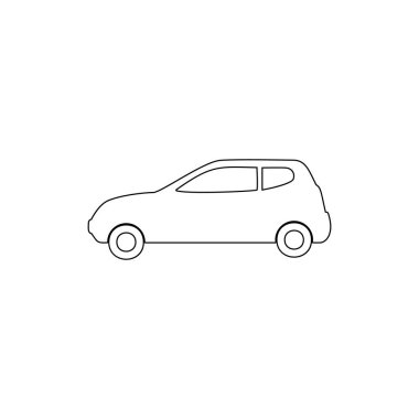 mini araba anahat simgesi. Araç türü simgesinin öğesi. Üstün kaliteli grafik tasarım simgesi. Web siteleri, web tasarımı, mobil uygulama için işaretler ve semboller toplama simgesi