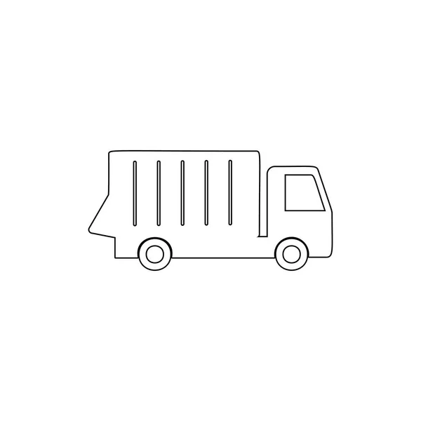 쓰레기 트럭 개요 아이콘입니다. 자동차 유형 아이콘의 요소입니다. 프리미엄 품질의 그래픽 디자인 아이콘입니다. 웹 사이트, 웹 디자인, 모바일 앱에 대한 기호 및 기호 컬렉션 아이콘 — 스톡 벡터