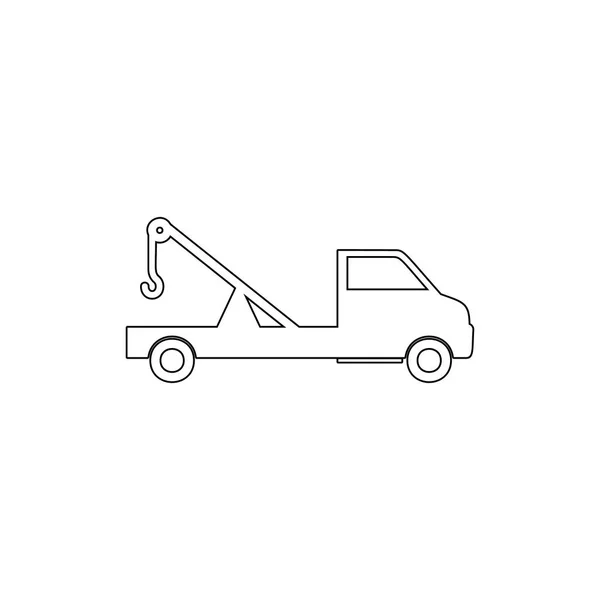 Icono del esquema del tractor de carga. Elemento del icono de tipo de coche. Icono de diseño gráfico de calidad premium. Signos y símbolos icono de colección para sitios web, diseño web, aplicación móvil — Vector de stock