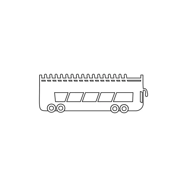Doppeldeckerbus-Umrisssymbol. Element der Auto-Typ-Symbol. Premium-Qualität Grafikdesign-Ikone. Symbolsammlung für Webseiten, Webdesign, mobile App — Stockvektor