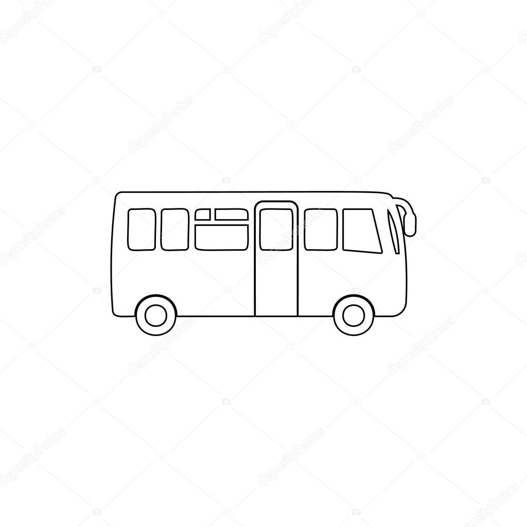 city bus outline icon. Element of car type icon. Premium quality graphic design icon. Signs and symbols collection icon for websites, web design, mobile app