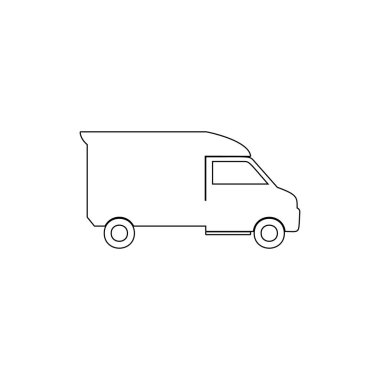 yük vagonu anahat simgesi. Araç türü simgesinin öğesi. Üstün kaliteli grafik tasarım simgesi. Web siteleri, web tasarımı, mobil uygulama için işaretler ve semboller toplama simgesi