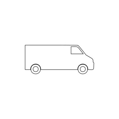 minivan anahat simgesi. Araç türü simgesinin öğesi. Üstün kaliteli grafik tasarım simgesi. Web siteleri, web tasarımı, mobil uygulama için işaretler ve semboller toplama simgesi