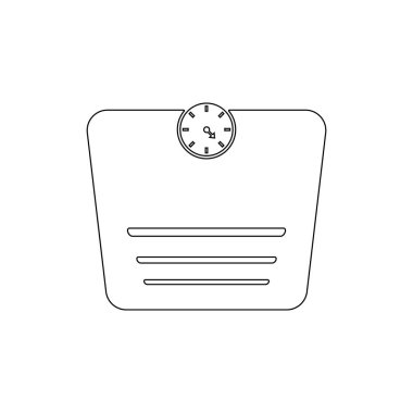 banyo ölçekleri anahat simgesi. Banyo ve sauna eleman simgesi. Üstün kaliteli grafik tasarım. İşaretler, web siteleri için semboller toplama simgesi, web tasarımı, mobil uygulama