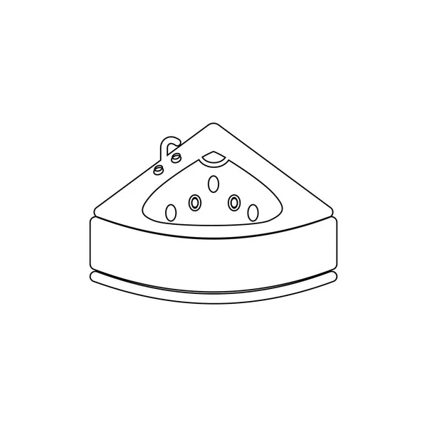 튜브 윤곽선 아이콘을 참조하십시오. 욕실 및 사우나 요소 아이콘입니다. 프리미엄 품질의 그래픽 디자인. 웹 사이트, 웹 디자인, 모바일 앱에 대한 기호, 기호 수집 아이콘 — 스톡 벡터