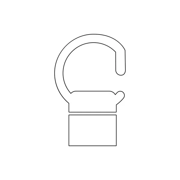 Wasserkran-Umrisssymbol. Bad und Sauna Element Symbol. hochwertiges Grafikdesign. Zeichen, Symbolsammlung für Webseiten, Webdesign, mobile App — Stockvektor