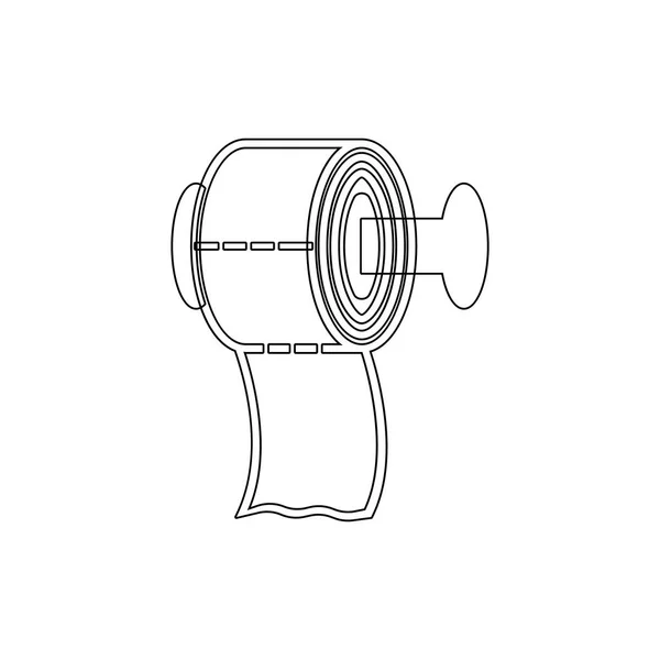 Icône de contour papier toilette. Icône salle de bain et sauna. Design graphique de qualité supérieure. Signes, icône de collection de symboles pour les sites Web, web design, application mobile — Image vectorielle