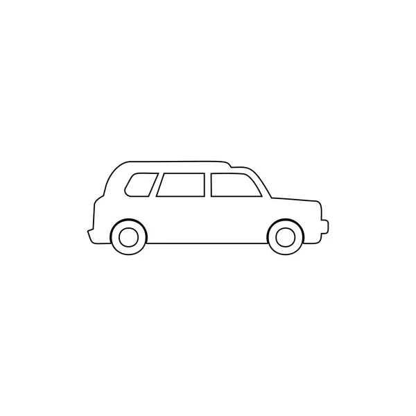 Coche taxi contorno icono. Elemento del icono de tipo de coche. Icono de diseño gráfico de calidad premium. Signos y símbolos icono de colección para sitios web, diseño web, aplicación móvil — Vector de stock