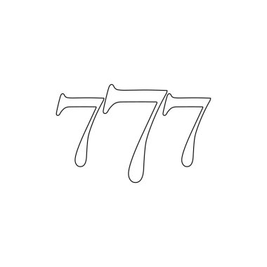 kumarhane simgesinde üç yedili. Casino simgesinin öğesi. Üstün kaliteli grafik tasarım simgesi. Web siteleri, web tasarımı, mobil uygulama için işaretler ve semboller toplama simgesi 