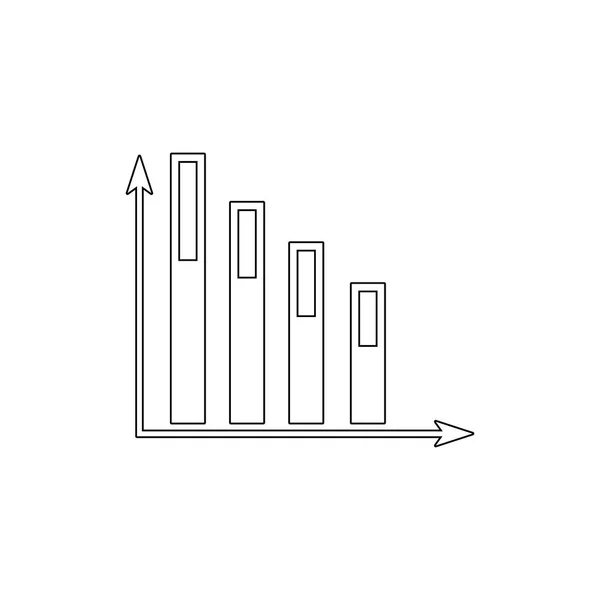 Grafik ve diyagram simgesi. İş göstergeleri simgesinin öğeleri. Üstün kaliteli grafik tasarım. Web siteleri, web tasarımı, mobil uygulama için işaretler, anahat sembolleri toplama simgesi — Stok Vektör