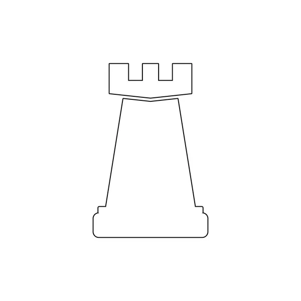 Icono de torre de ajedrez. Elemento de ajedrez para concepto móvil e ilustración de aplicaciones web. Icono de línea delgada para el diseño y desarrollo de sitios web, desarrollo de aplicaciones — Vector de stock