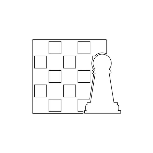 Schachbrett und Figurensymbol. Element des Schachs für mobile Konzepte und Web-Apps Illustration. Thin Line Icon für Website-Design und -Entwicklung, App-Entwicklung — Stockvektor