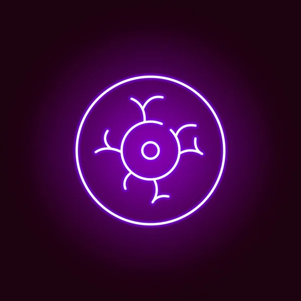 Eyeball icon in neon stijl. Element van Halloween illustratie. Tekenen en symbolen collectie icoon voor websites, webdesign, mobiele app — Stockvector